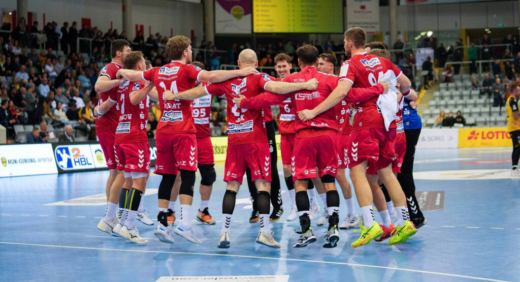 Erster Auswärtssieg der Saison in Coburg. Die HSG gleicht nach dem 33:28-Sieg ihr Punktekonto aus.